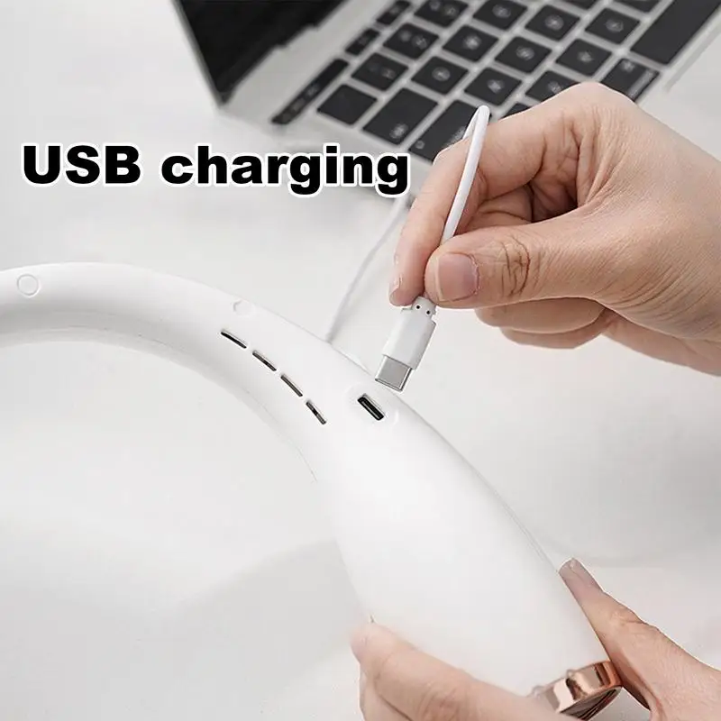 Ventilador de cuello portátil, ventilador de bolsillo ajustable con estilo USB, dispositivo de refrigeración Personal multifuncional, accesorio de playa para deportes al aire libre