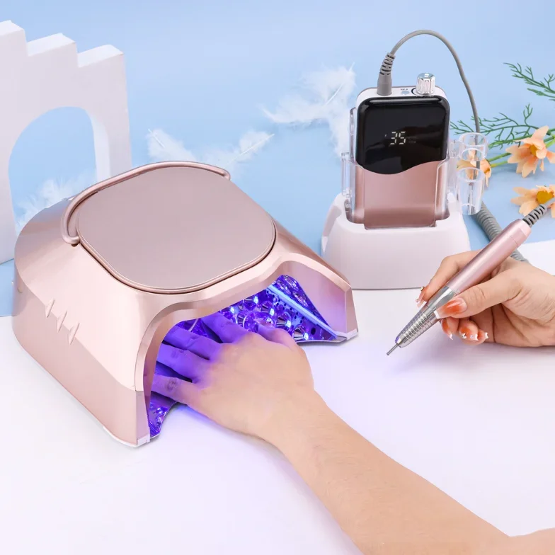 Household Smart Nail LED Lamp 86W High Power Rechargeable Wireless Portable Handheld Nail Lamp LCD Display Nail Dryer Equipment