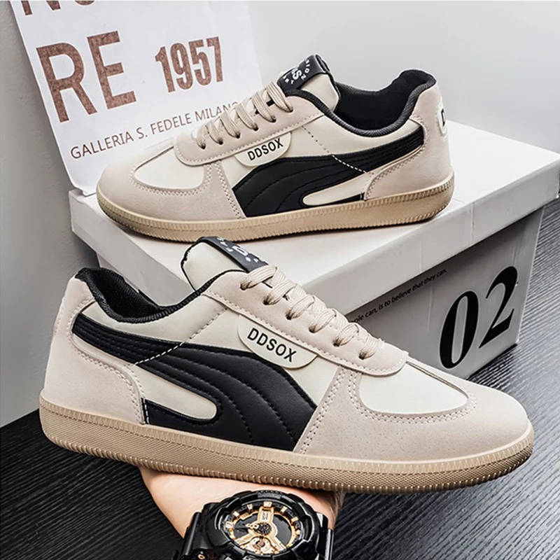 

Мужские повседневные кроссовки в стиле ретро, дизайнерские, модные, из микрофибры и кожи, дышащие, на платформе, для спортзала