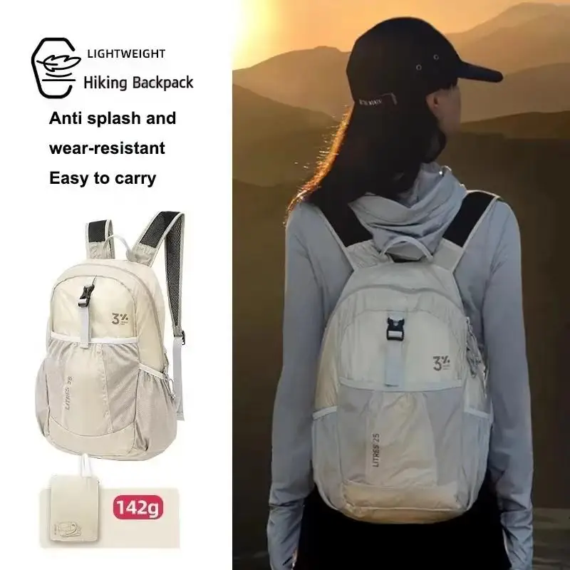 Portable Water Resistant Folding Hiking Bag Large Capacity Outdoor Pack With Adjustable Shoulder Straps
