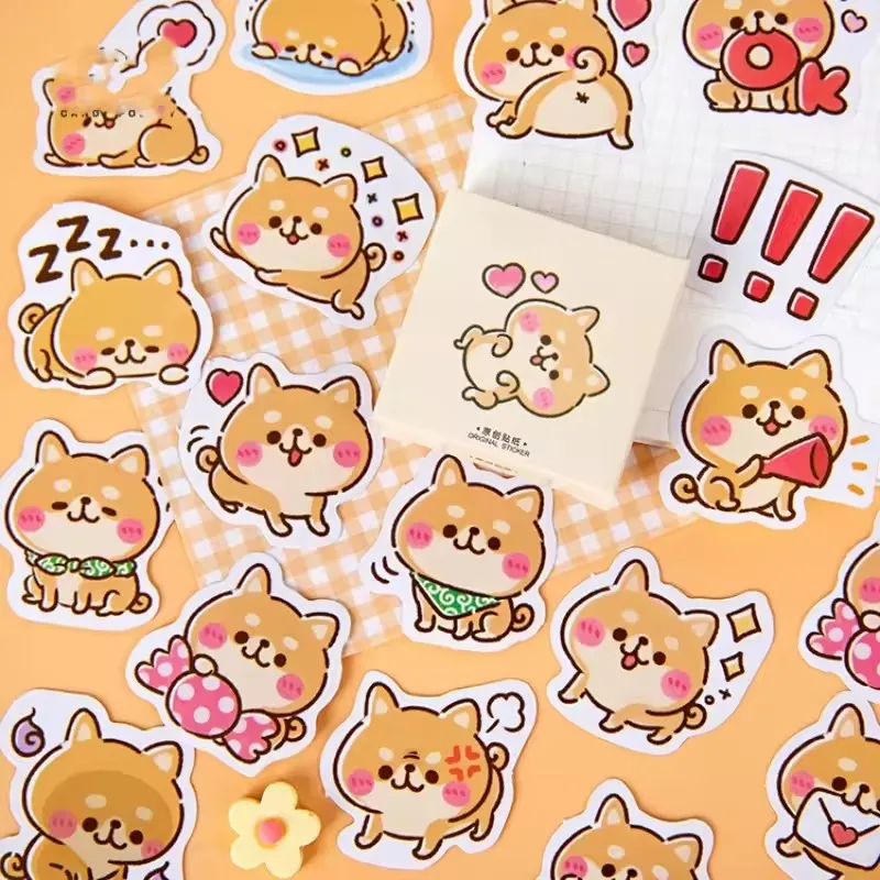 

45 Sheets Per Box Dog Themed Stickers Stationery Stickers Diary Album Decoration Student Label Stickers