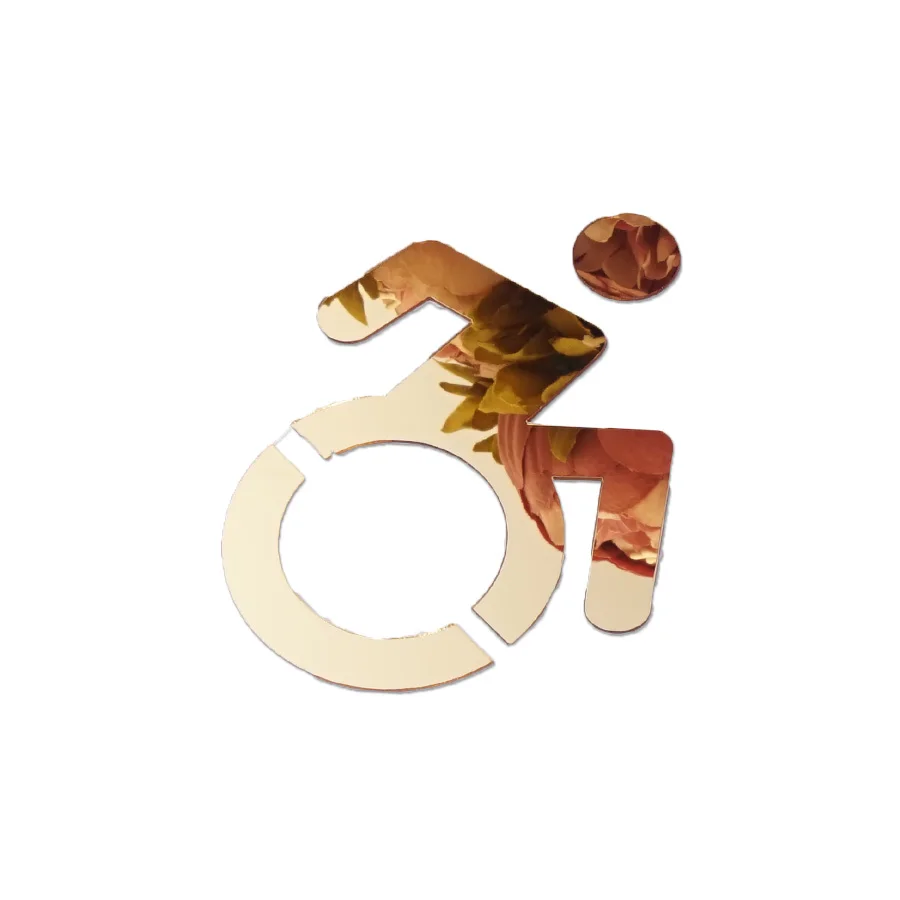 屋外で使用するためのアクリル壁インジケーター,身体障害者用緊急車椅子警告ステッカー