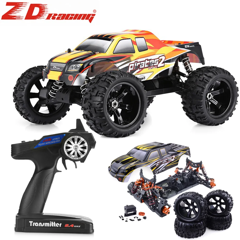 ZD Racing 9116 V2 9116-V3 1/8 4WD bezszczotkowa elektryczna Monster Truck metalowa rama bezszczotkowa 100 km/h RTR RC zabawki na zewnątrz samochodowa