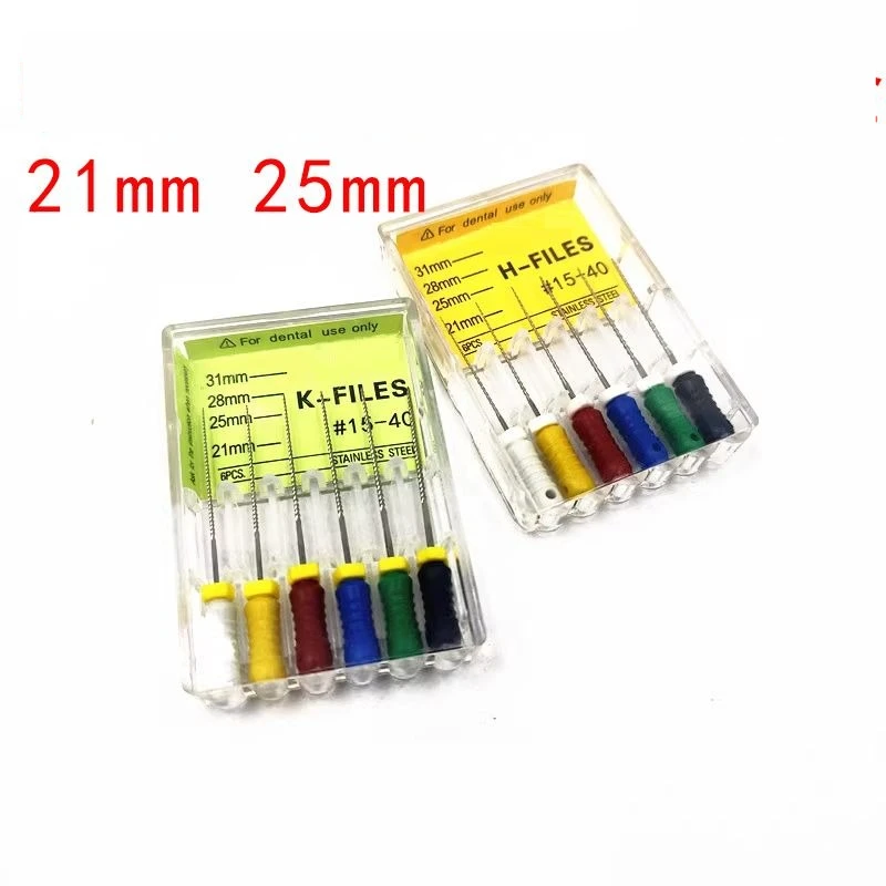 Dental Root Canal Stainless Steel H/K Manual MachineDriven NickelTitanium Tapered HeatActivated Dental Root Canal Dental