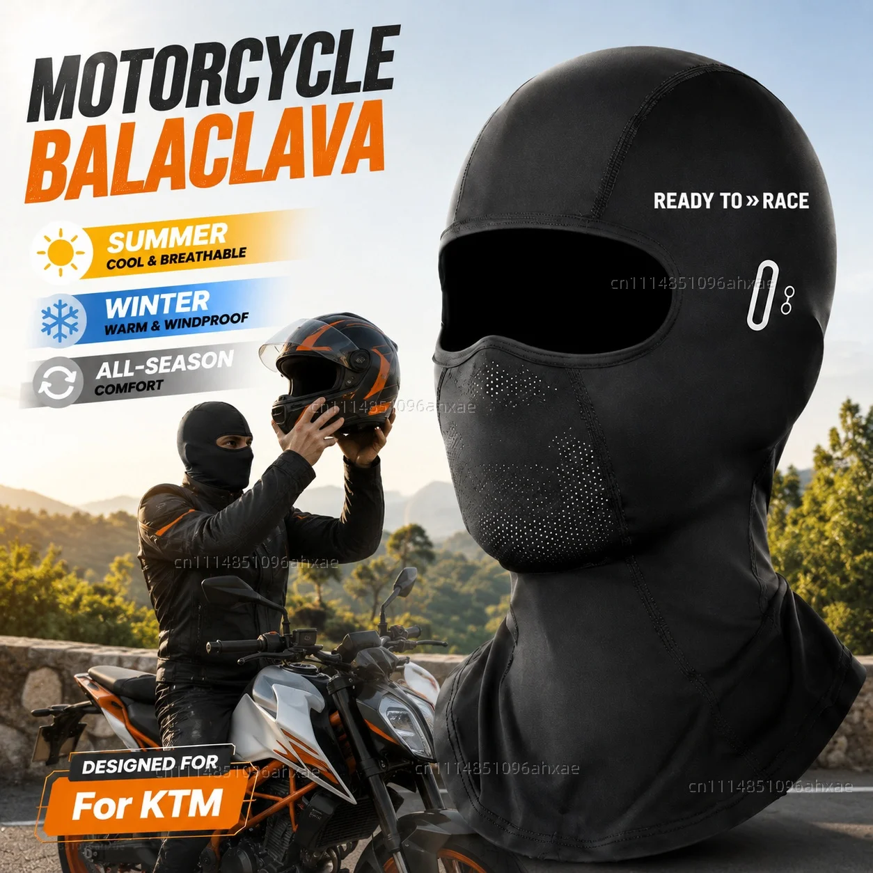 

For KTM Duke 390 1290 790 890 690 1090 1190 990 125 200 Motorcycle Balaclava Summer Glasses Face Breathable Hole Winter Warm