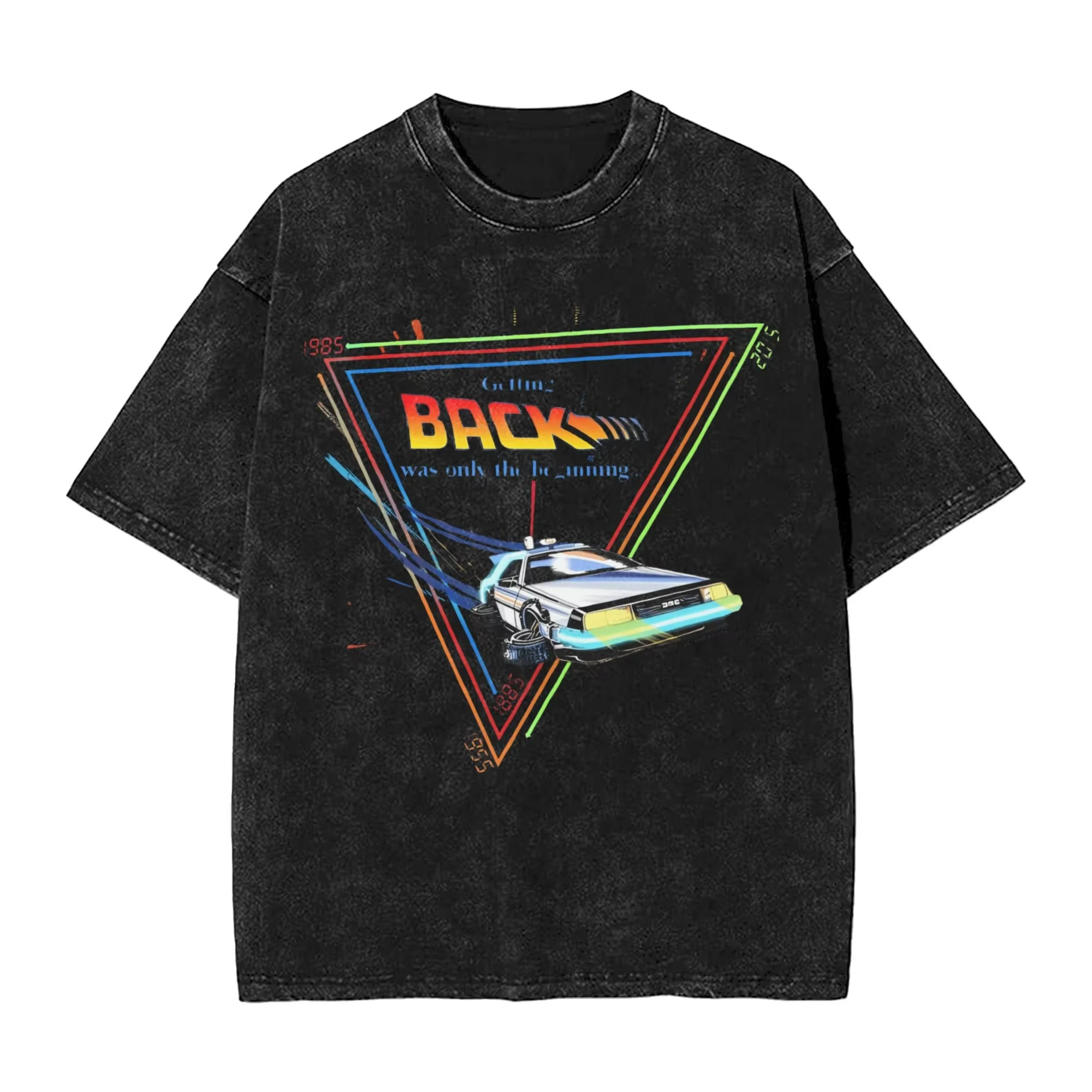 الرجال العودة إلى المستقبل تي شيرت BTTF تيز الشاطئ Y2K مضحك قصيرة الأكمام تي شيرت س الرقبة Harajuku تصميم تي شيرت دروبشيبينغ