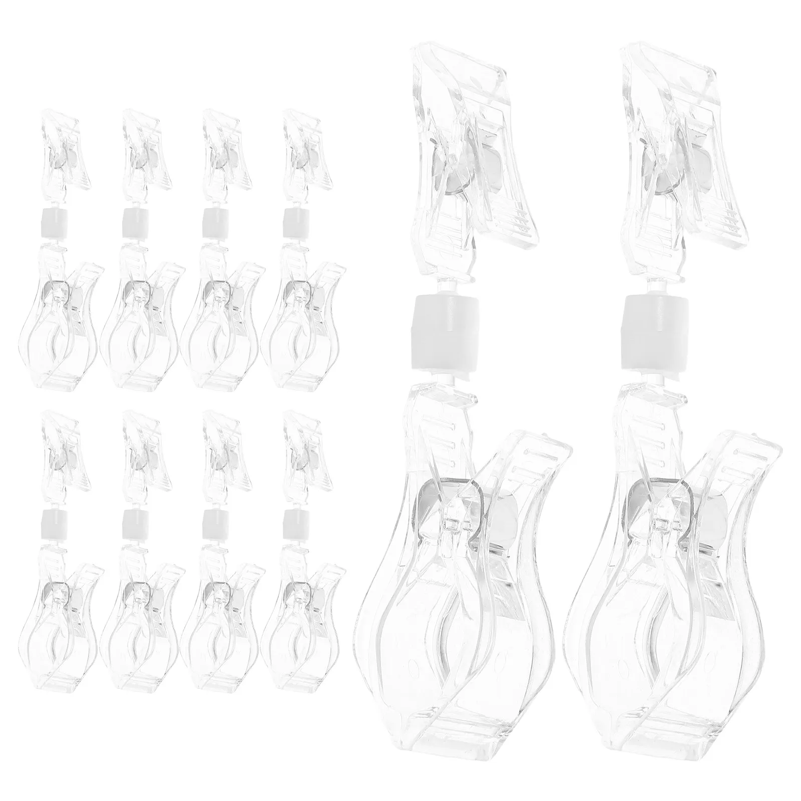 10Pcs Rotatable Sign Clips Dual Head Adjustable Display Clips for Price Tags Labels Signs Retail Supermarket Store Shelves Racks