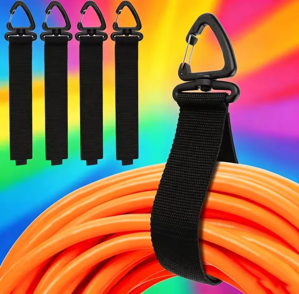 Organisateur de câbles avec boucle rotative, gestion des fils, gestion des câbles d'alimentation, sangles de rangement robustes en nylon pour câbles et tuyaux