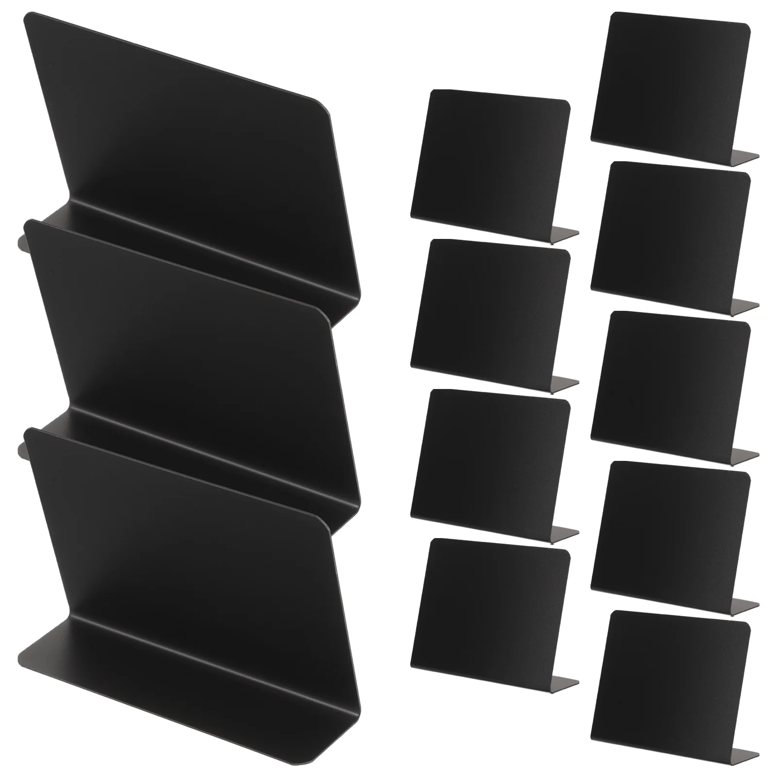 12 Pcs Bookends Label Chalkboard Signs Tabletop Letter Stickers Mini Blackboard Office