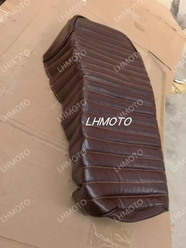 

Bigfoot QM250-8 motorcycle seat cushion leather cover, thickened saddle cushion cover, brown seat leather MUTT model