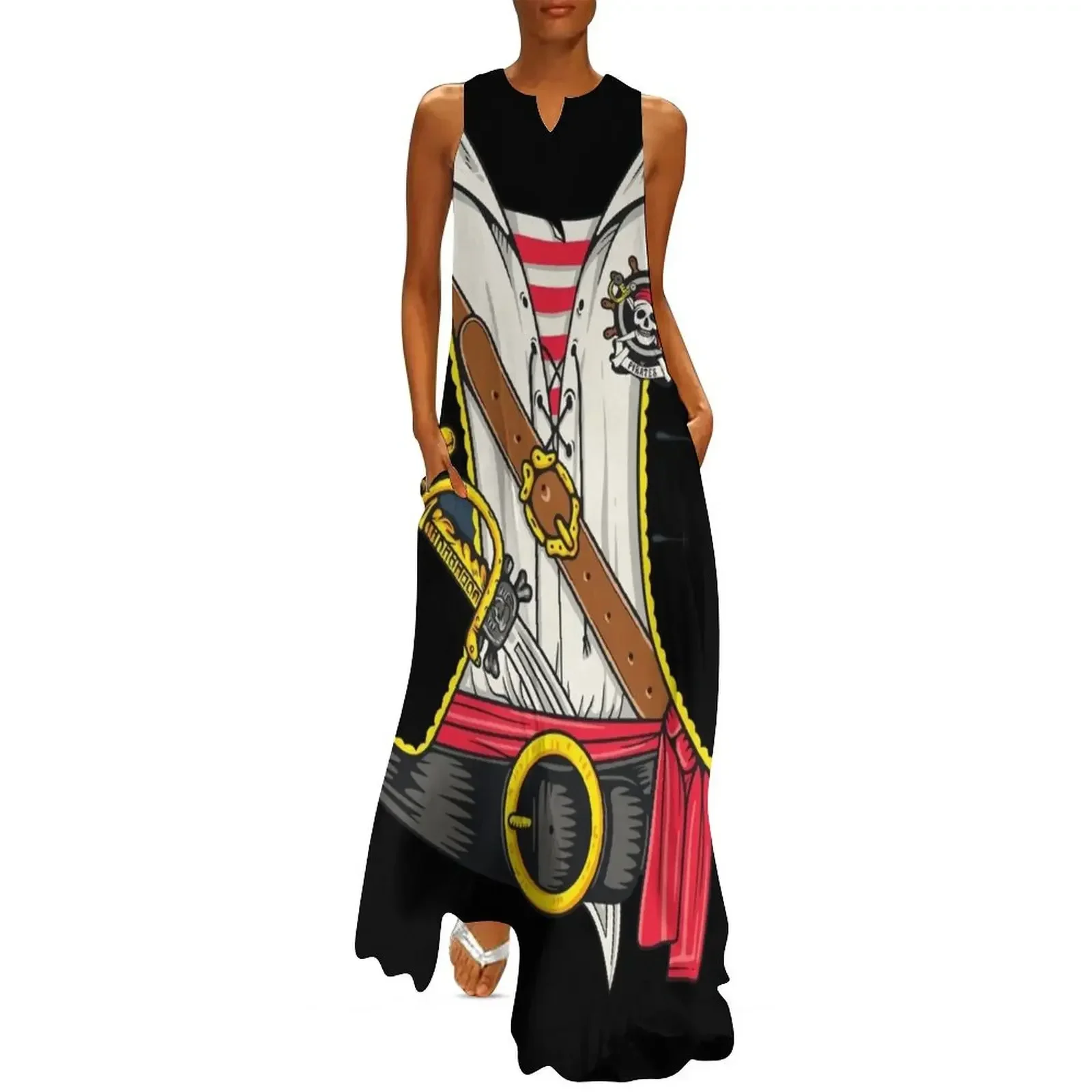 

Funny Pirate Shirt Halloween Costume Long Dress luxury dress summer dress korean women Dresses women summer