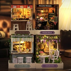 Magic Wooden Doll House Mini Kit, diy handgefertigte Montagemodell, Bauraum, Perlendekoration, 3D -Puzzle, Mädchenspielzeug, Geburtstagsgeschenke 10 Hauptverkaufsholzhäuser - №9