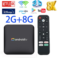 2GB 8GB Android 14 TV Box Allwinner H313 Quad Core 5G Wifi 8K Google Player Youtube Voice Media Player Set Top Box