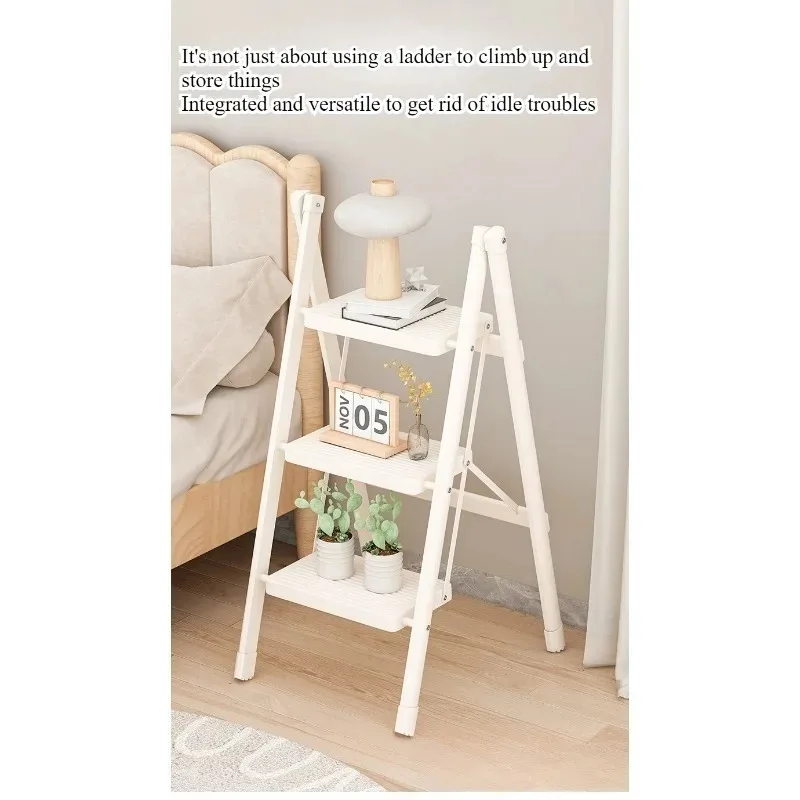 Folding flower stand ladder Household multi-functional herringbone ladder Two-step ladder Indoor portable ladder Stool