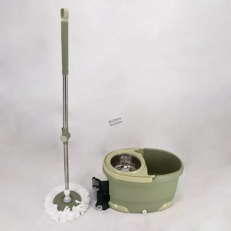 Eco Friendly Rotating Mop Bucket Set with Foot Pedal for Easy Floor Cleaning Household Spin Mop System Wash and Dry Function