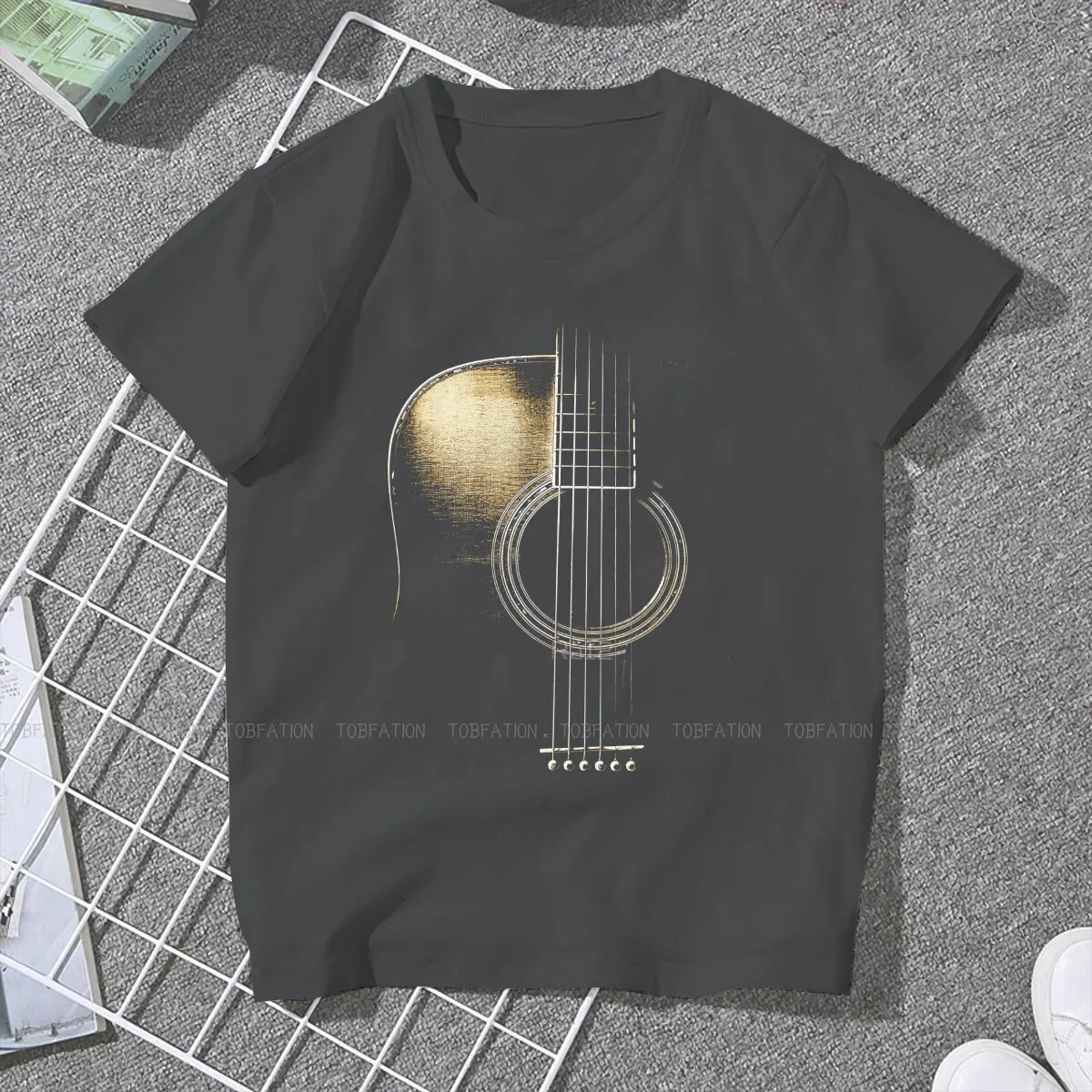 Acoustic Guitar Lite Classic  TShirt For Women Bass Guitar Rock Music Tops Harajuku Ladies T Shirt Cotton Graphic Loose