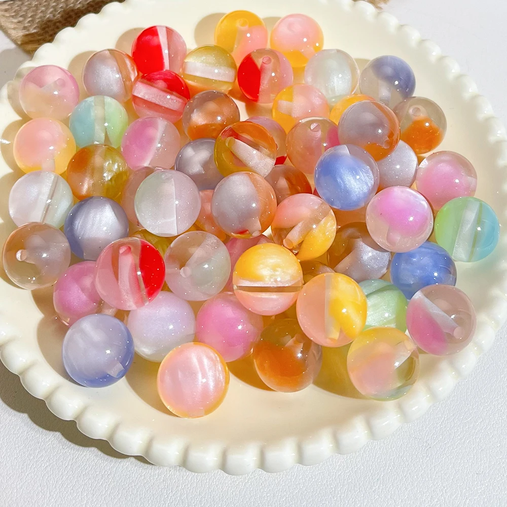 

Сердечный дизайн 100 шт. 16*16 мм бусины «сделай сам»/эффект мрамора/ручная работа/фурнитура и компоненты для ювелирных изделий/круглая форма/бусина из смолы # 18243