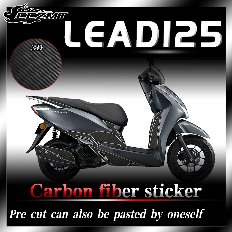 

For HONDA LEAD125 LEAD 125 2022 3D Carbon Fiber Protection Sticker Body Decoration Film Modification Accessories