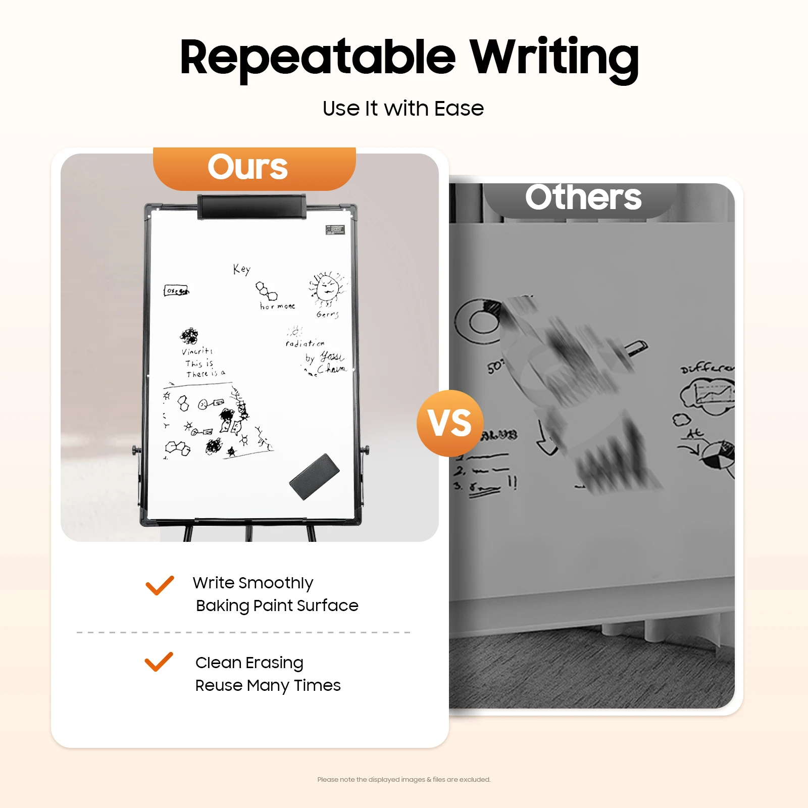 

Магнитно-маркерная доска-флипчарт, 36 x 24 дюйма, с регулируемой высотой, цельная конструкция