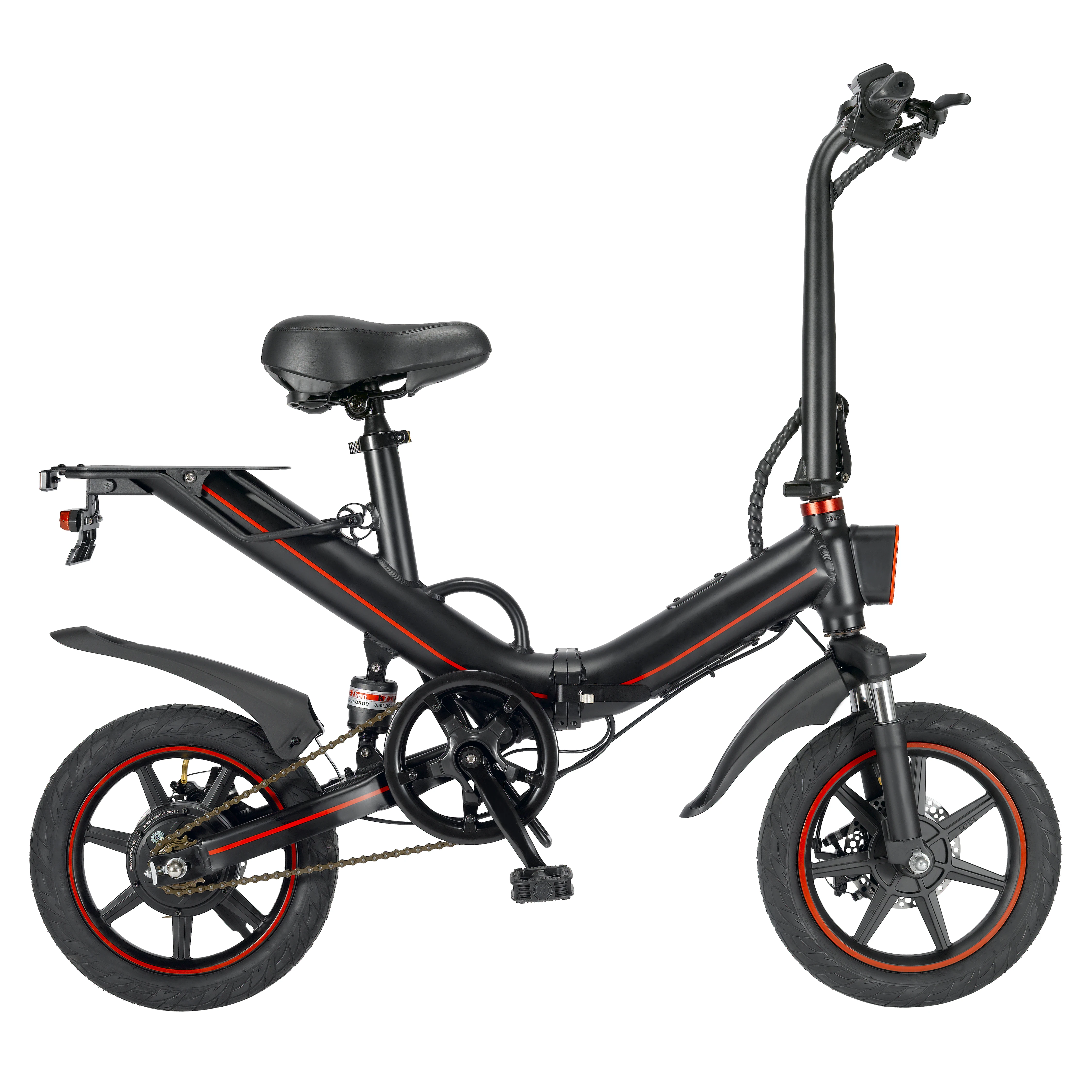 Foldable Ebike Top Range 50km of Electric City Bike for Adult V5 14 Inch Electric Bike 500w 48v Can