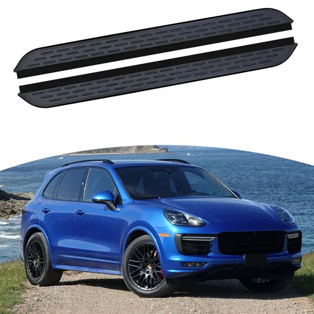 2PCS Side Steps Nerf Bars Running Boards Fit For Porsche Cayenne 2011-2018 Aluminum durable Pedal