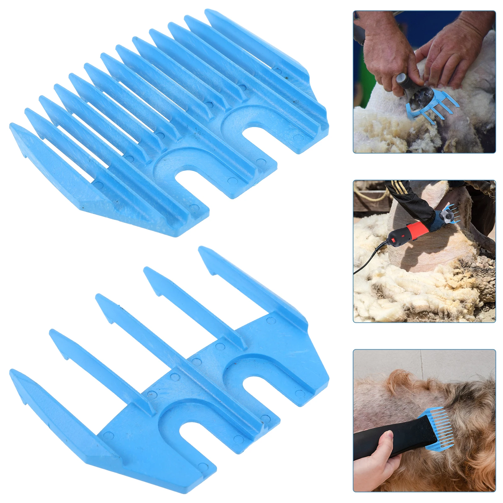 2Pcs Electric Shearing Pusher 5 13 Tooth Comb Grooming Trimmer Guide Sheep Clipper Accessories For Professional Use
