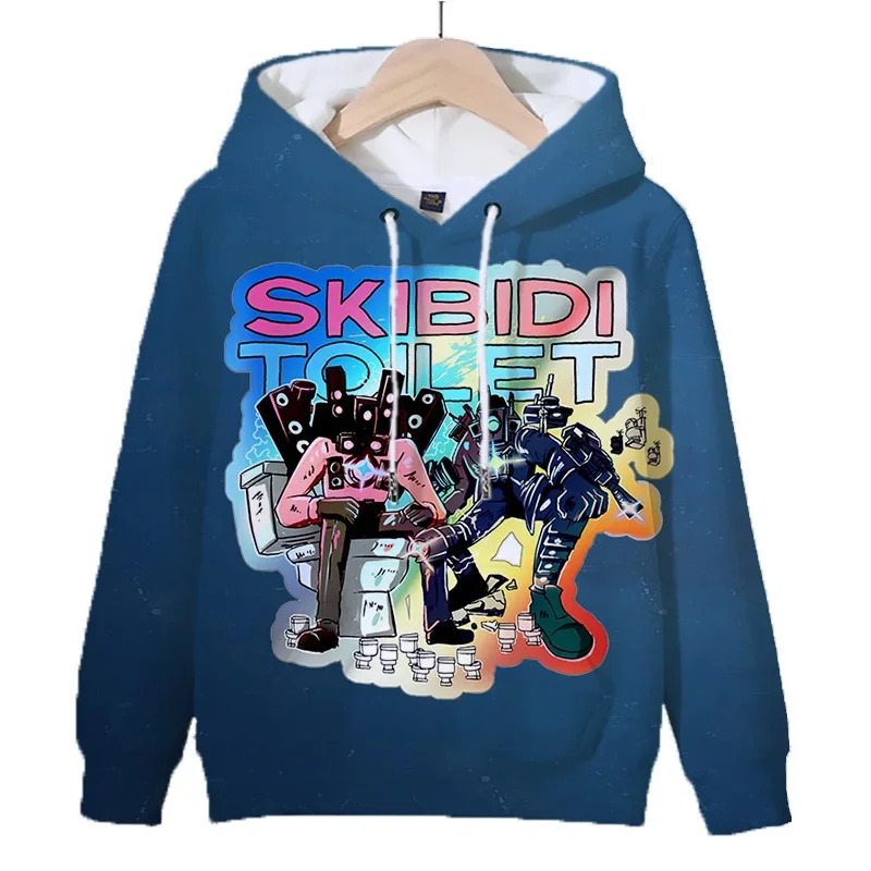 Autumn New 3D Game Skibidi Toilet Printing Hoodies For Men Children Fashion Streetwear Hooded Sweatshirts Harajuku Cool Clothing