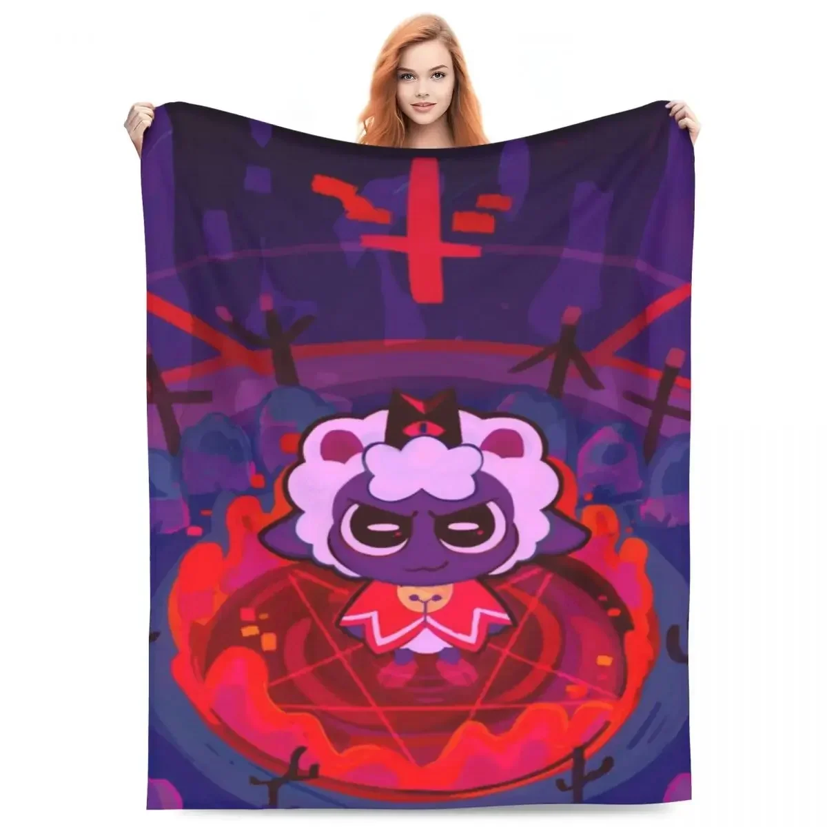 

Throw Blanket Cult Of The Lamb Micro Fleece Blanket Four Sizes Blanket Personalized Warm For Living Room Nice Gift