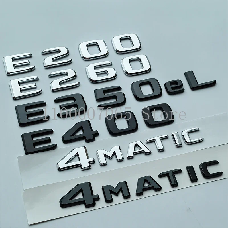 2017 Letters E200 E260 E300 E400 E220d E350e E300de E300eL 4Matic ABS Emblem for W213 Car Trunk Rear Logo Sticker