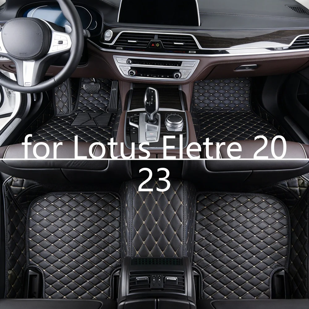 9D Vollflächige Maßgefertigte Autofußmatten für Lotus Eletre 2023-heute, 5-Sitzer, hohe Kante, wasserdicht, rutschfest, perfekte Passform, Allwetter-Vollset-Autofußmatten 3909
