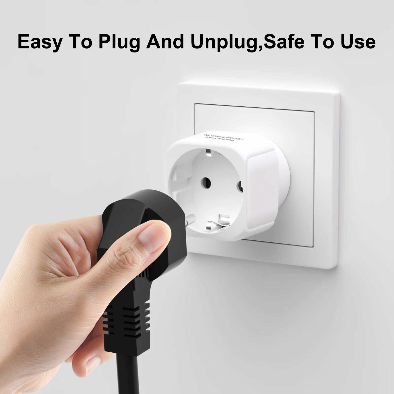 2/4pcs 3Pin AU NZ Power Plug Adapter EU to AU/NZ Plug Converter, New Zealand Australia Travel Plug Wall Plug Socket White