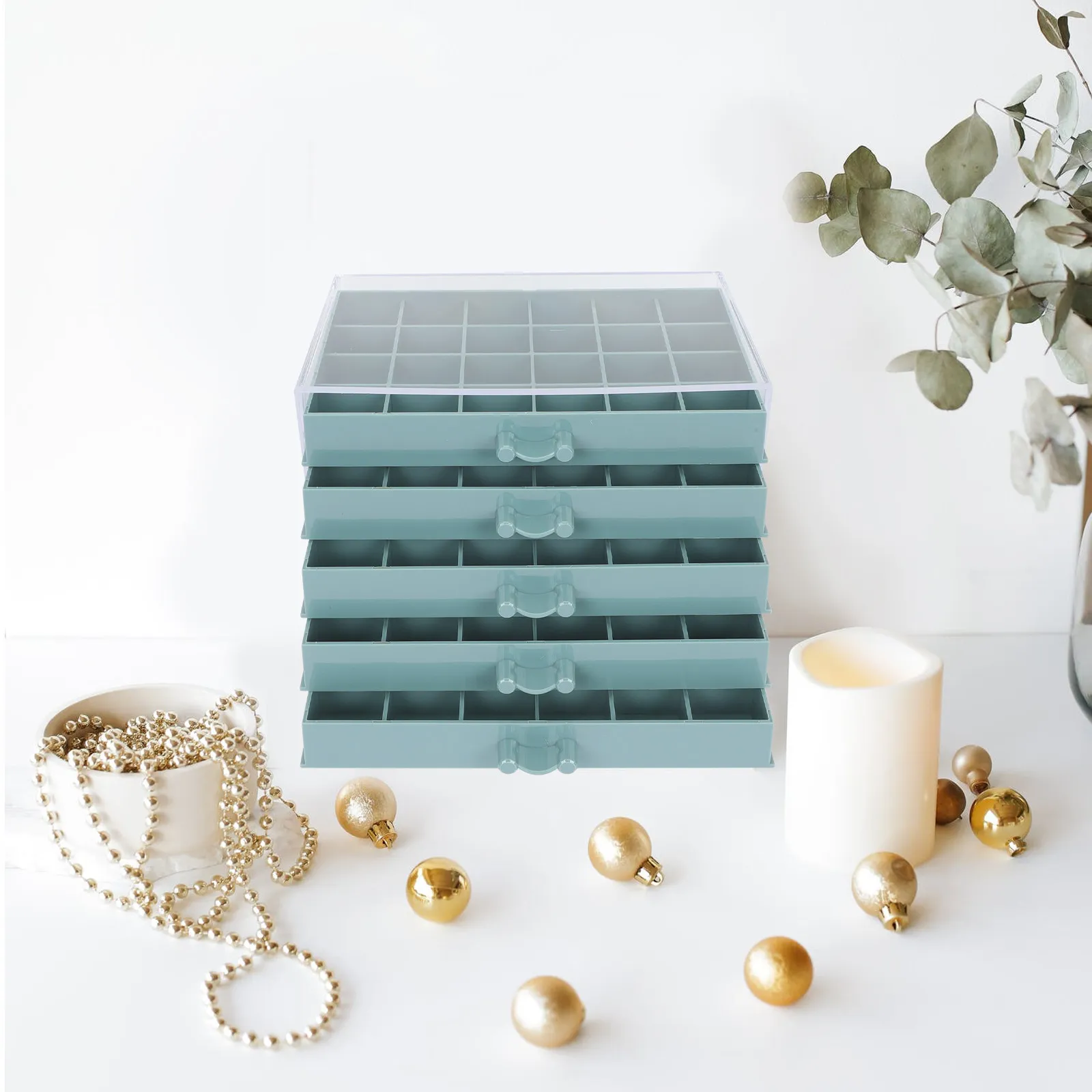 

120 Grid Transparent Nail Art Tools Case Fake Nails Organizer Large Capacity Storage Box For Manicure Beads Sequins Diamonds