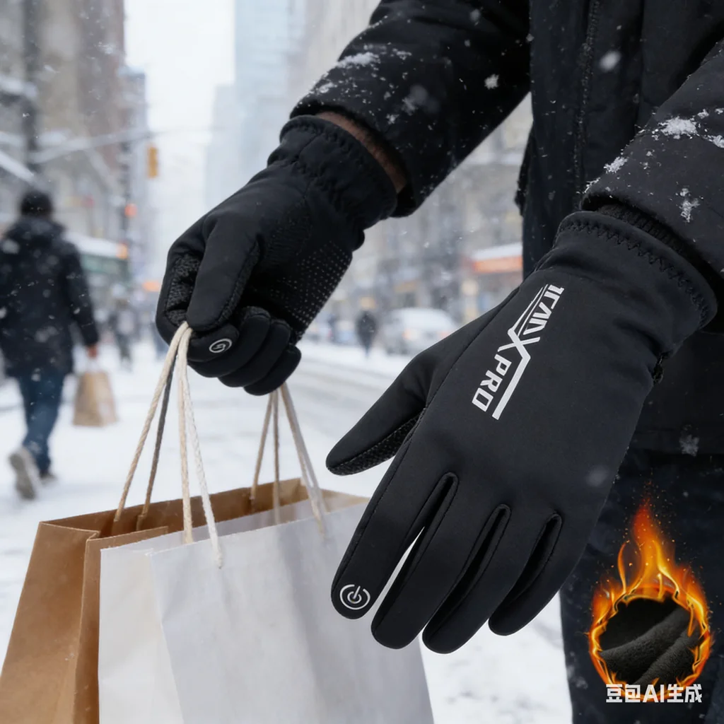 

Winter Motorcycle Gloves Touch Screen Waterproof Windproof Thermal Inner Liner for Snowmobile Skiing Hunting Hiking Men Women