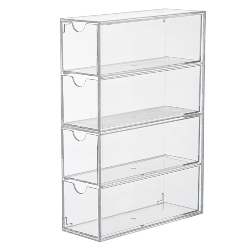 

Transparent Dustproof Sunglasses Storage Box with 4 layer Acrylic Drawers Durable Eyewear Container Holder