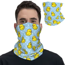 Cartoon Yellow Duck Pattern Bandana Neck Gaiter Printed Balaclavas Wrap Scarf Multi-use for Men Women Adult Windproof