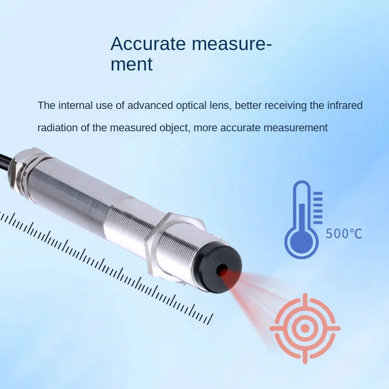 Non-contact anti-microwave infrared temperature sensor, industrial infrared temperature probe thermometer 3