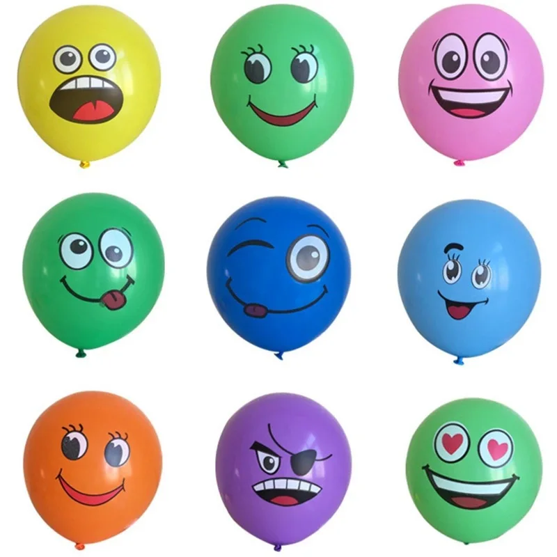 10/20/30/50pcs 12inch Mixed Smiling Face Latex Balloon Wedding Birthday Party Decoration Baby Shower Party Supplies New Product