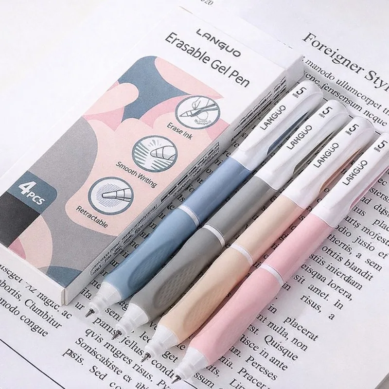 ST0.5mm Erasable Gel Pen for Students, Thermal Friction Ink, Refillable Click Pen for  Writing  and  Practice 0.5mm Tip