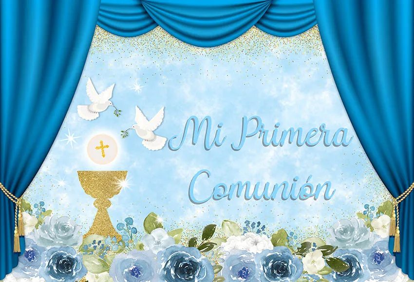 Mehofond Mi Bautizo Photography Background Mexican Baptism Party First Holy Communion Baby Shower Decor Backdrop Photo Studio