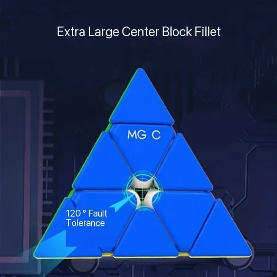 Brinquedo magnético do cubo da velocidade mágica, enigma profissional do cubo, Stickerless, MGC EVO, 3x3