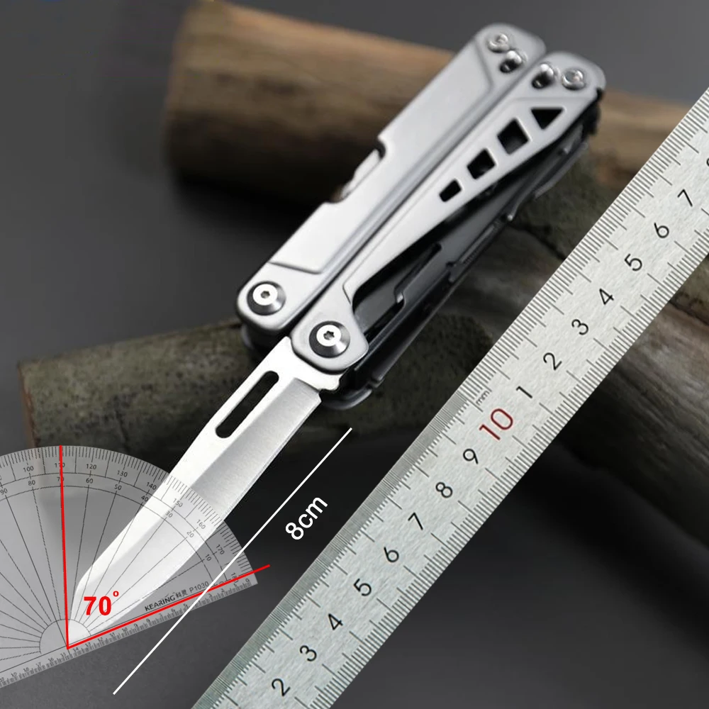 Multi Tool Camping Knife With Pocket Clip EDC Tactical Multitool Pliers Outdoor Hiking Survival Multipurpose Tools Kit For Men