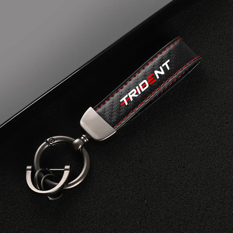 High-Grade Carbon Fiber Motorcycle Keychain Holder Keyring for  TRIUMPH TIGER TRIDENT Motorcycles Accessories