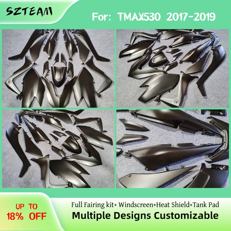 

Для Yamaha TMAX 530 2017 2018 2019 комплект обтекателей для литья под давлением TMAX-530 17 18 19 OEM сменные обтекатели мотоцикла