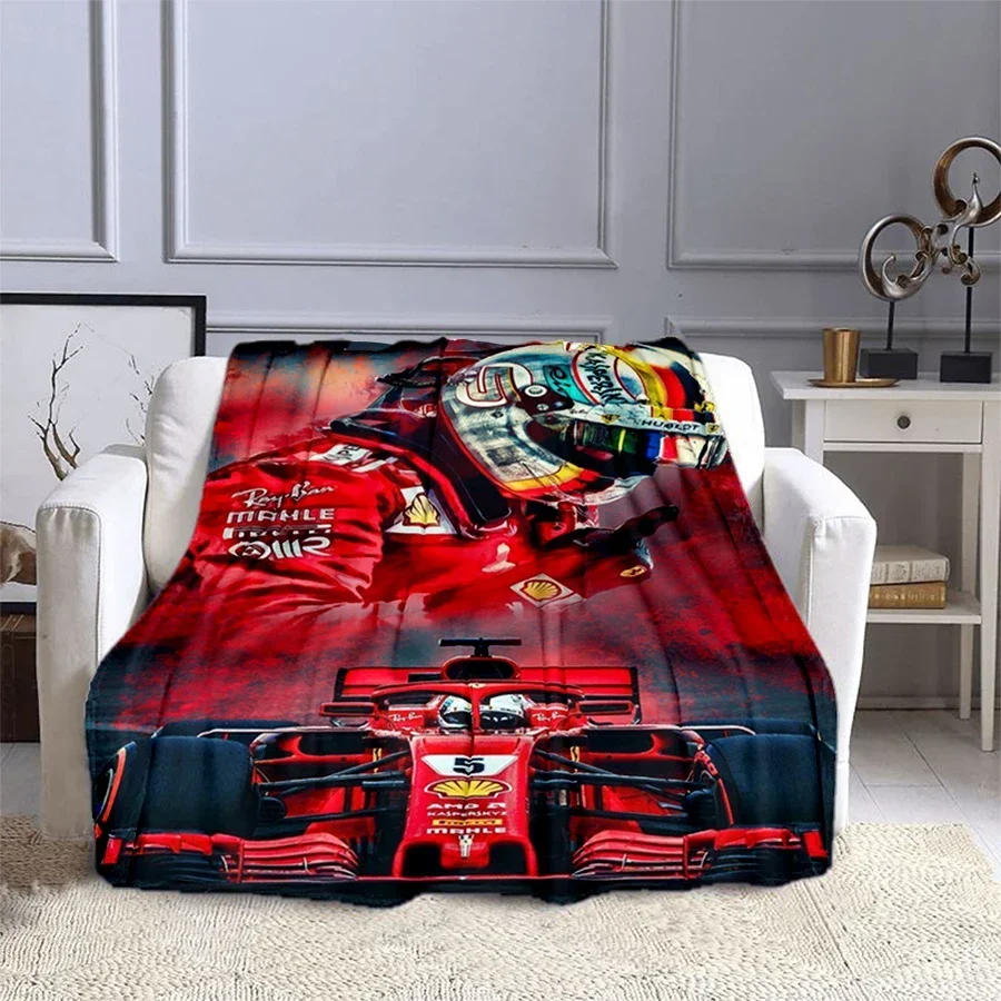 

F1 Famous Racingr Racing car Blanket Children's High Quality Flannel Soft Comfortable Home Travel Blankets