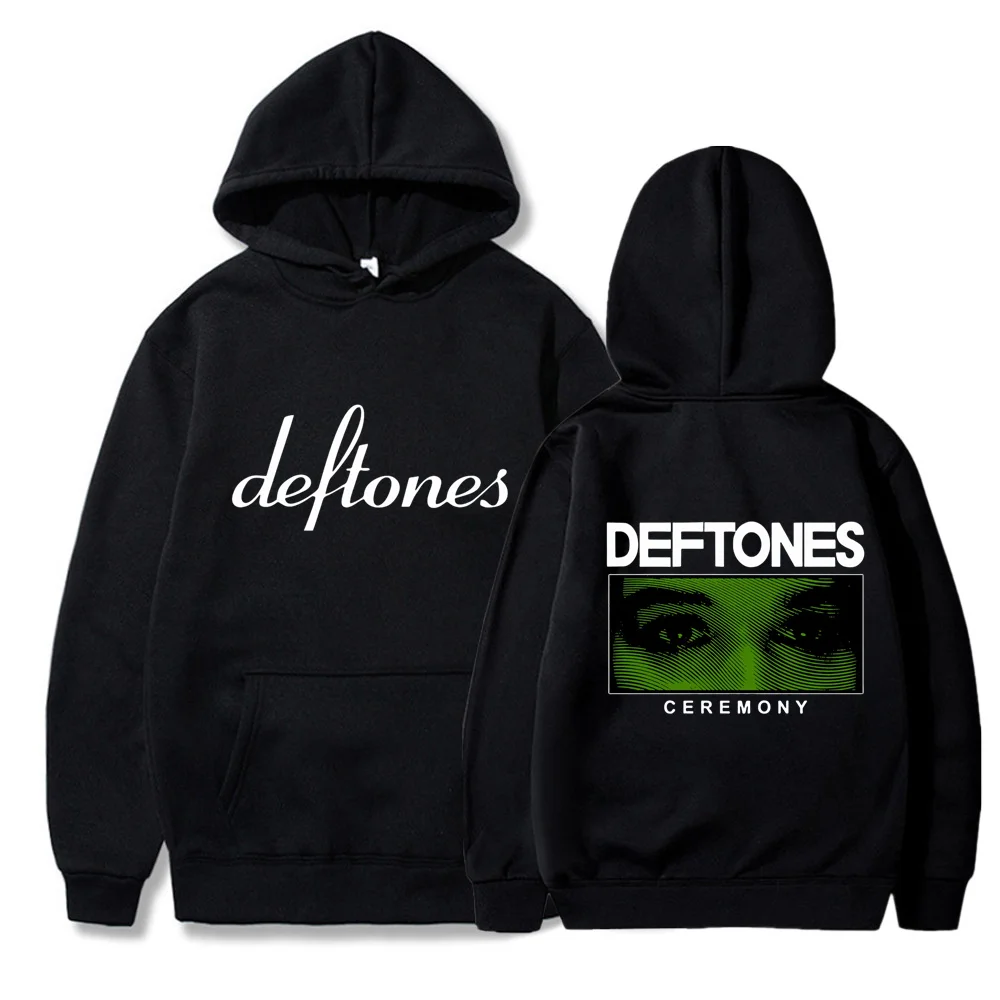 DEFTONES Eye Print Pullover Sweatshirt Autumn and Winter Hoodie Men's Casual Fashionable Trendy Warm Sweatshirt