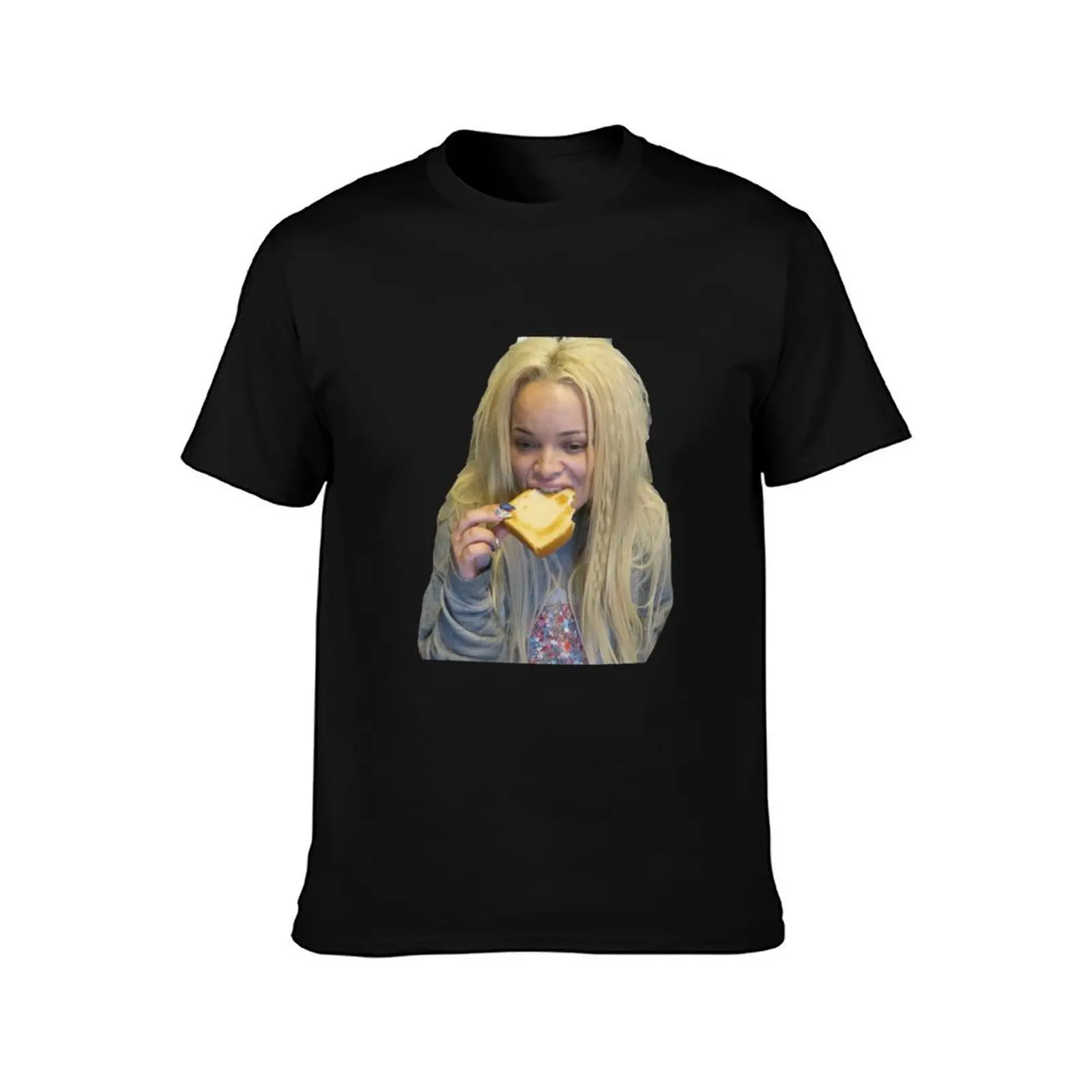 Trisha Paytas Eating Toast T-Shirt Casual All Match Tee Shirt for Men