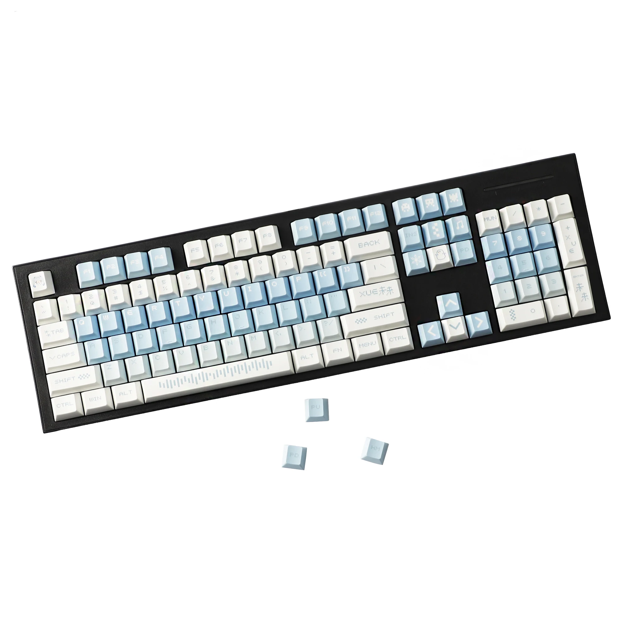 

YMDK Snow Future Theme 143 Key Cherry Profile Dye Sub Top Print Custom Keycap for 75/87/98/104/108 MX Mechanical Keyboard