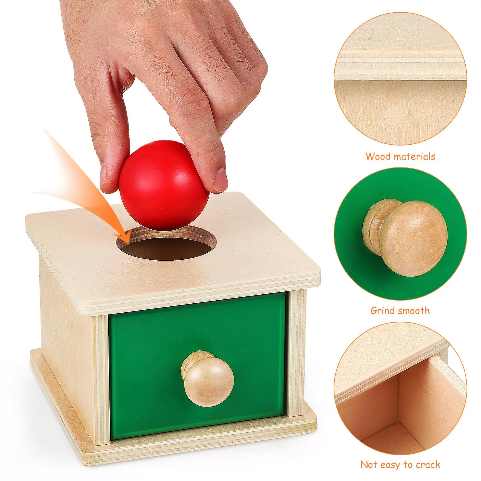 Montessori Holz Sensorische Spielzeug Frühe Bildung Kinder Spielzeug Box Motor Fähigkeiten Pädagogisches Spielzeug Gebäude
