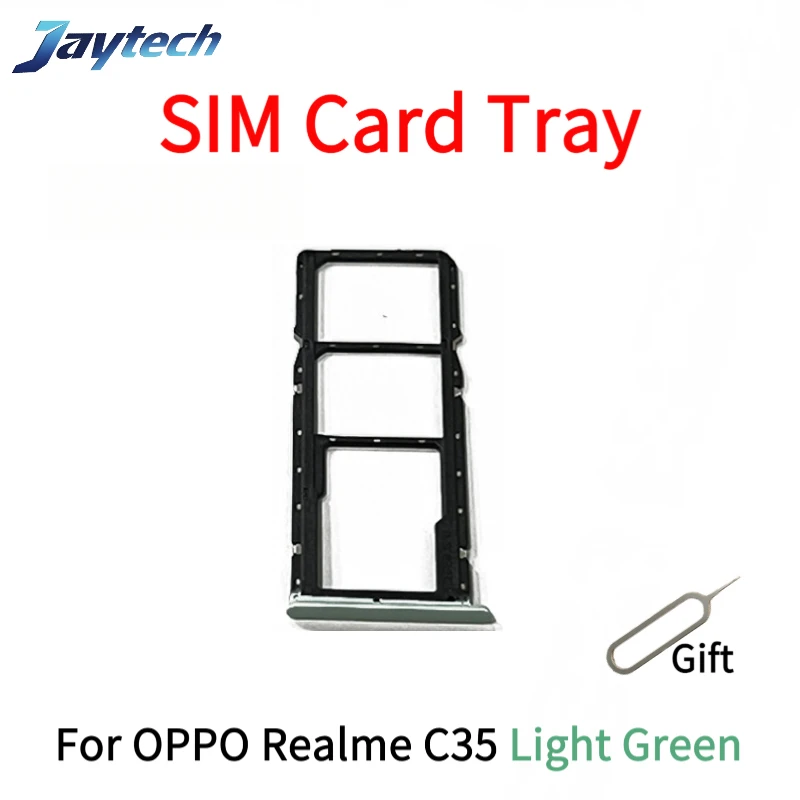 1PCS SIM Card Slot Tray Holder Repair Part For OPPO Realme C31 C33 C35 C51 C53 C55 Phone SD Holder Card Tray With Tools