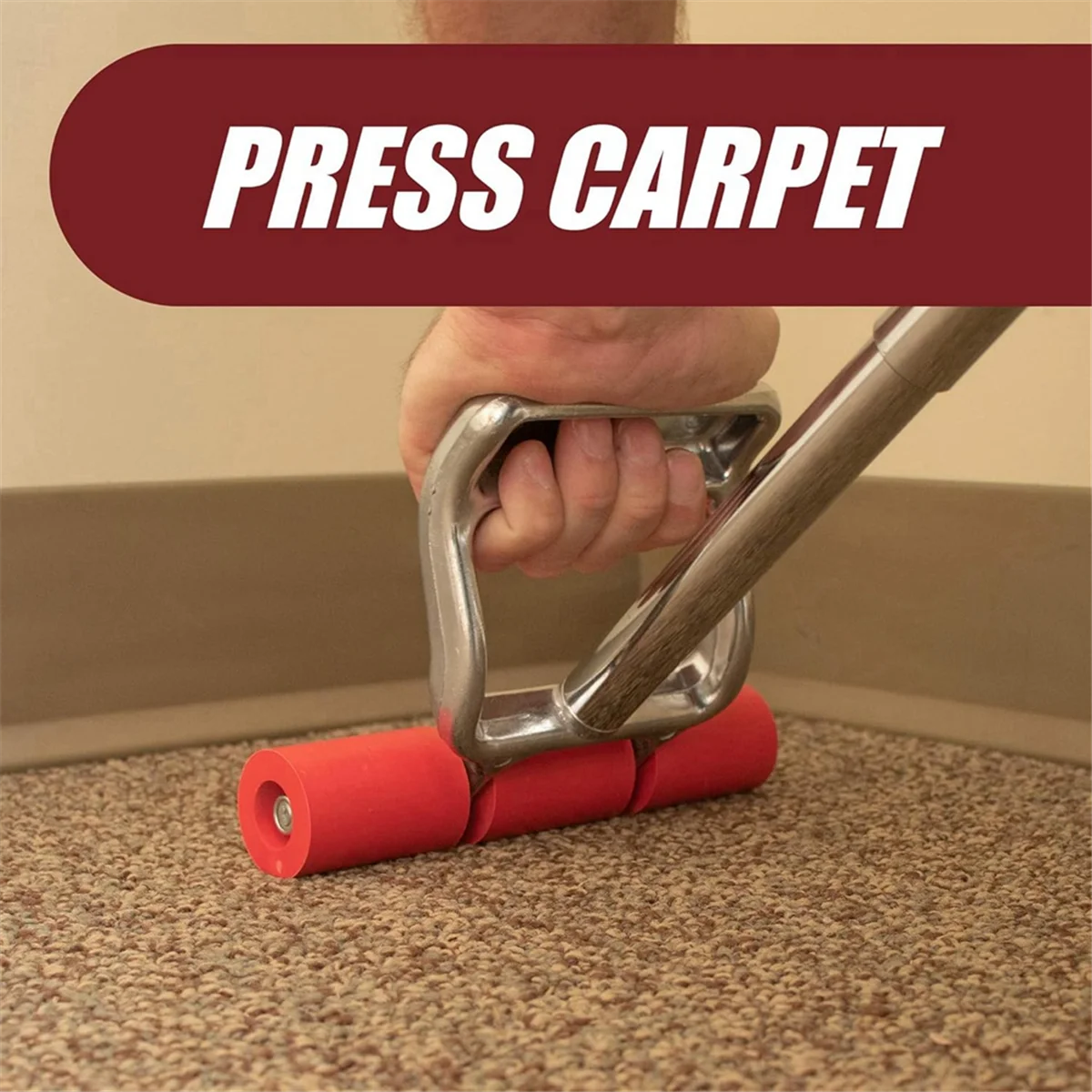 Telescopic roller Retractable Heavy-Duty Floor and Wall Roller for Laminate  Carpet Tile and Wall Coverings Extends Up to 27 Inc